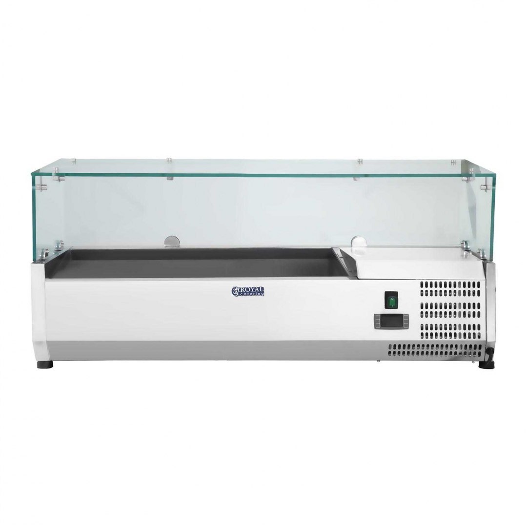 Nadstawa chłodnicza ze szklaną osłoną 3x GN1/3 i 1x GN1/2 120cm Royal Catering Nadstawa chłodnicza ze szklaną osłoną 3x GN1/3 i 1x GN1/2 120cm Royal Catering