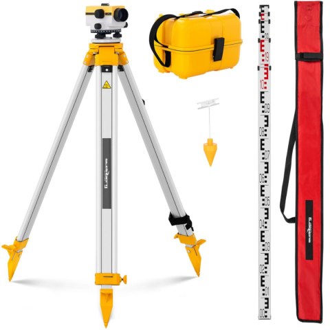 Niwelator optyczny samopoziomujący ze statywem i łatą - powiększenie 32x śr. 40 mm Steinberg Systems Niwelator optyczny samopoziomujący ze statywem i łatą - powiększenie 32x śr. 40 mm Steinberg Systems