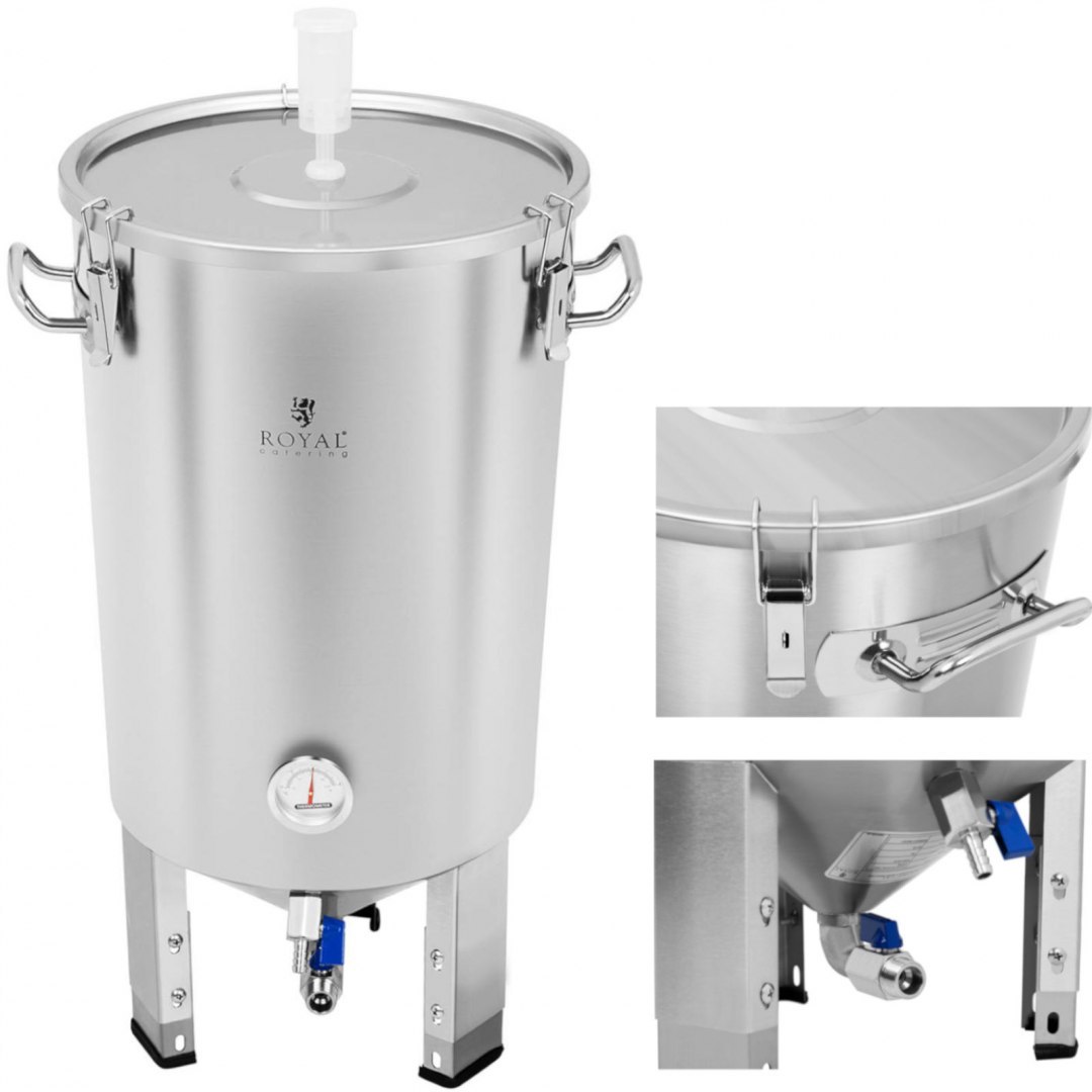 Pojemnik kocioł fermentacyjny fermentator do piwa 30L Royal Catering Pojemnik kocioł fermentacyjny fermentator do piwa 30L Royal Catering