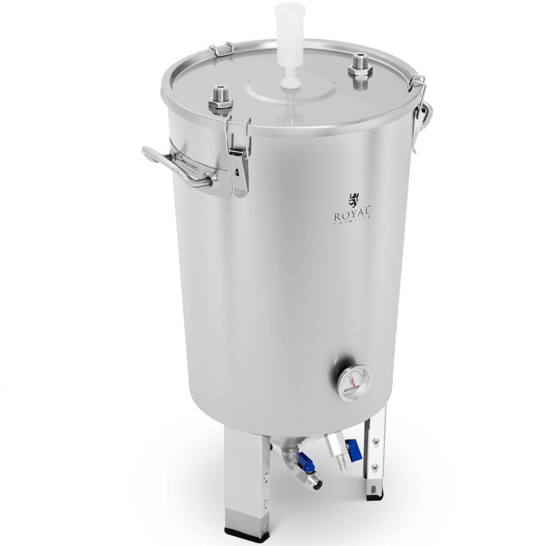 Pojemnik kocioł fermentacyjny fermentator do piwa z chłodnicą 30L Royal Catering Pojemnik kocioł fermentacyjny fermentator do piwa z chłodnicą 30L Royal Catering
