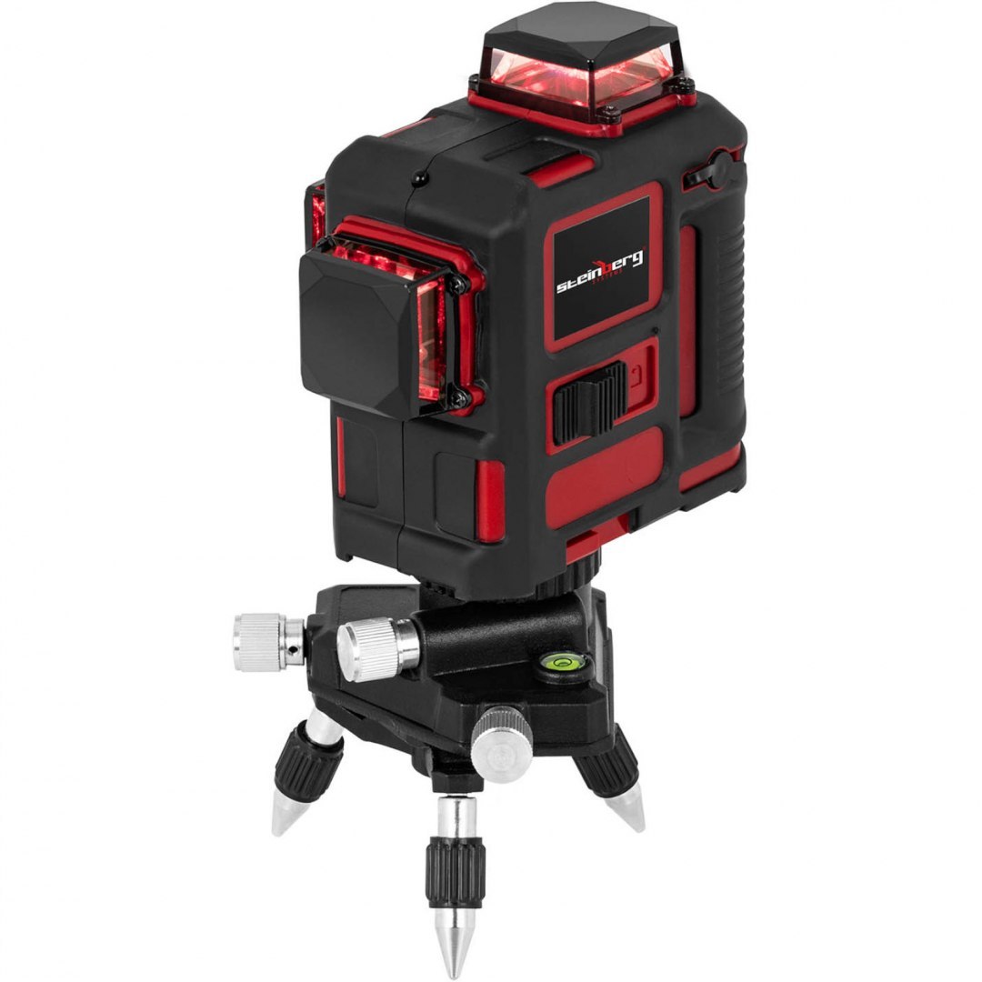Poziomica leserowa 360 laser krzyżowy samopoziomujący z tripodem 25 m Steinberg Systems Poziomica leserowa 360 laser krzyżowy samopoziomujący z tripodem 25 m Steinberg Systems