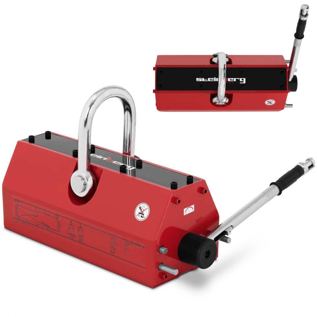 Profesjonalny podnośnik chwytak magnetyczny do blach i profili 5T 5000 kg Steinberg Systems Profesjonalny podnośnik chwytak magnetyczny do blach i profili 5T 5000 kg Steinberg Systems