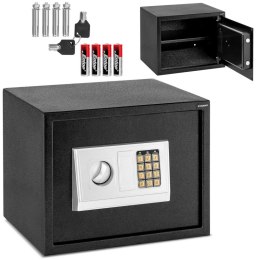 Sejf domowy elektroniczny skrytka na szyfr i klucz 38x30x30 cm Stamony
