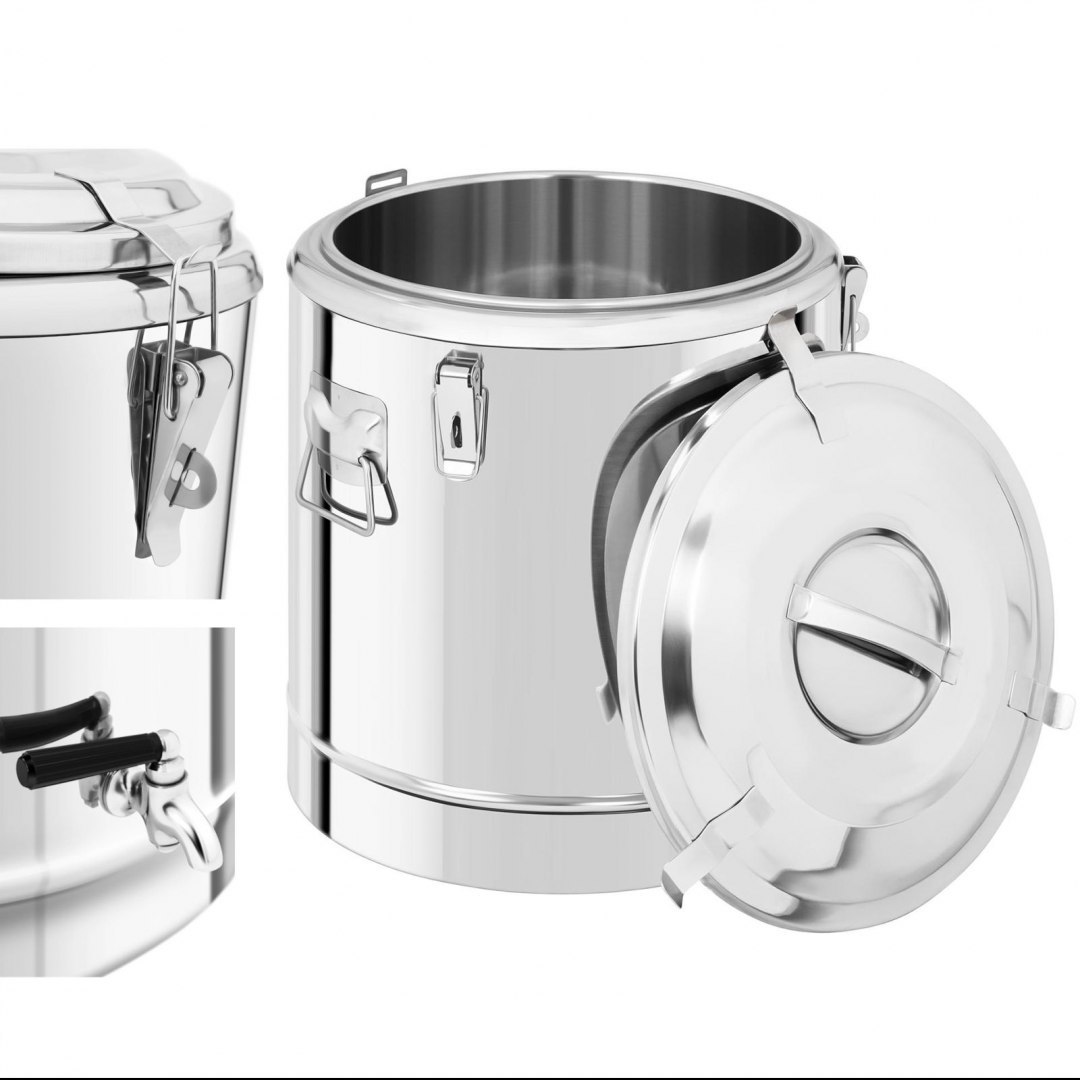 Termos cateringowy z kranem do transportu napojów stalowy 40L Royal Catering Termos cateringowy z kranem do transportu napojów stalowy 40L Royal Catering