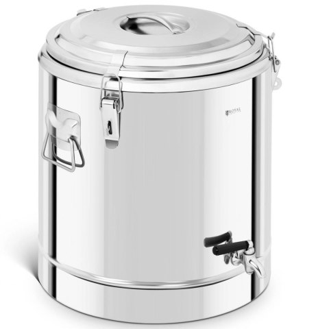 Termos cateringowy z kranem do transportu napojów stalowy 40L Royal Catering Termos cateringowy z kranem do transportu napojów stalowy 40L Royal Catering
