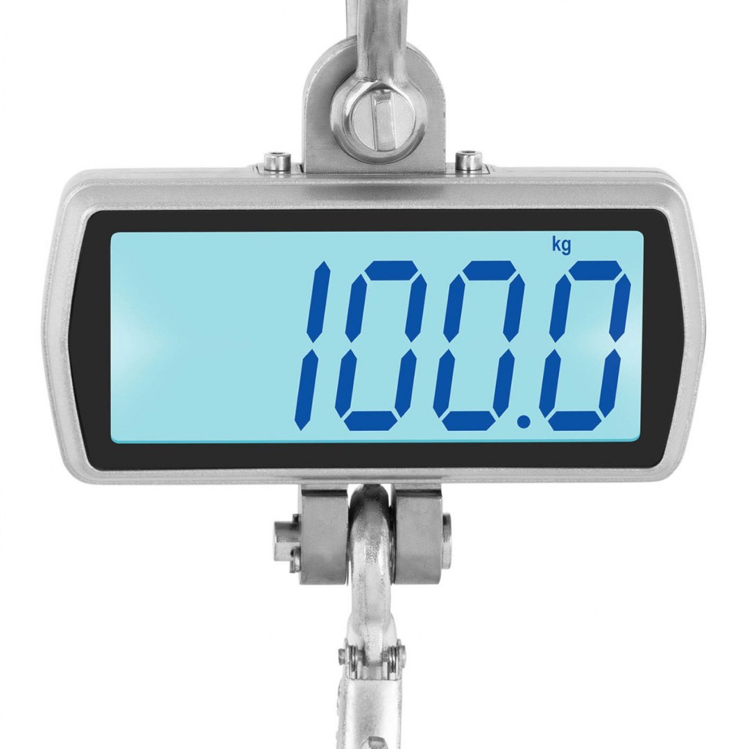 Waga hakowa wisząca magazynowa z pilotem duży wyświetlacz LCD 100 / 0.05 kg Steinberg Systems Waga hakowa wisząca magazynowa z pilotem duży wyświetlacz LCD 100 / 0.05 kg Steinberg Systems