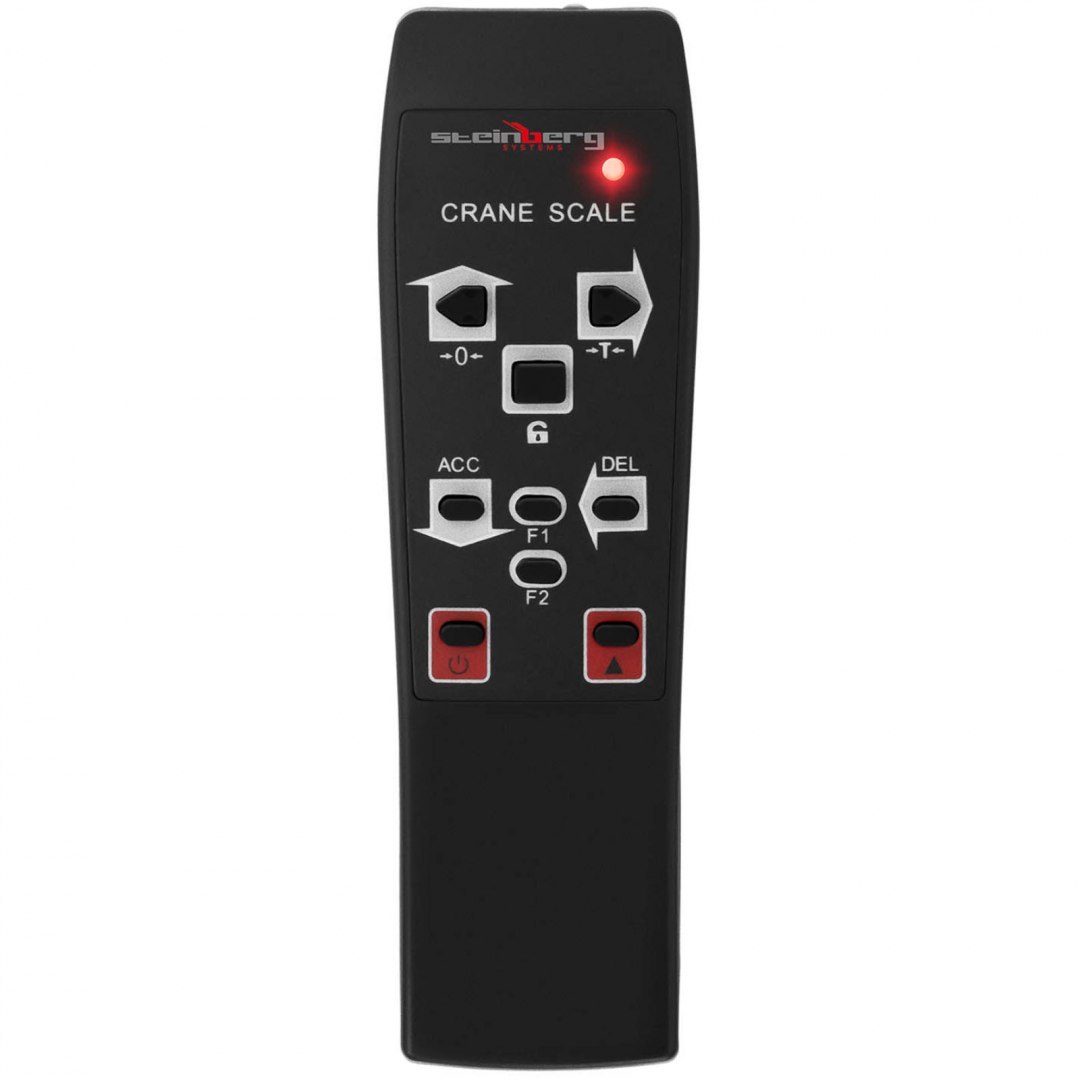 Waga hakowa wisząca magazynowa z pilotem duży wyświetlacz LCD 500 / 0.1 kg Steinberg Systems Waga hakowa wisząca magazynowa z pilotem duży wyświetlacz LCD 500 / 0.1 kg Steinberg Systems