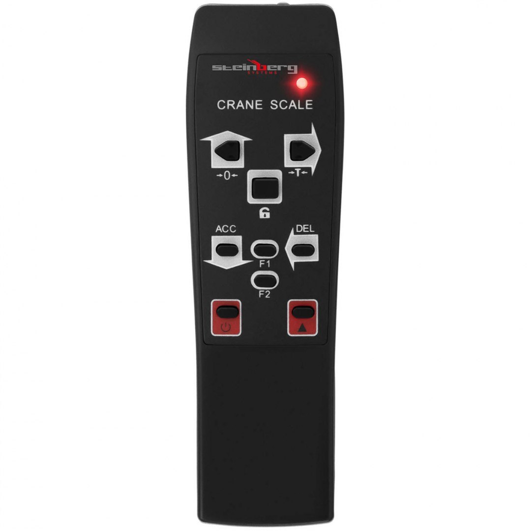 Waga hakowa wisząca magazynowa z pilotem duży wyświetlacz LCD do 1T 1000 / 0.5 kg Steinberg Systems Waga hakowa wisząca magazynowa z pilotem duży wyświetlacz LCD do 1T 1000 / 0.5 kg Steinberg Systems