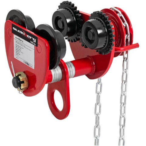Wózek suwnicowy belkowy podwieszany z łańcuchem 3m 1000kg 1T Steinberg Systems Wózek suwnicowy belkowy podwieszany z łańcuchem 3m 1000kg 1T Steinberg Systems
