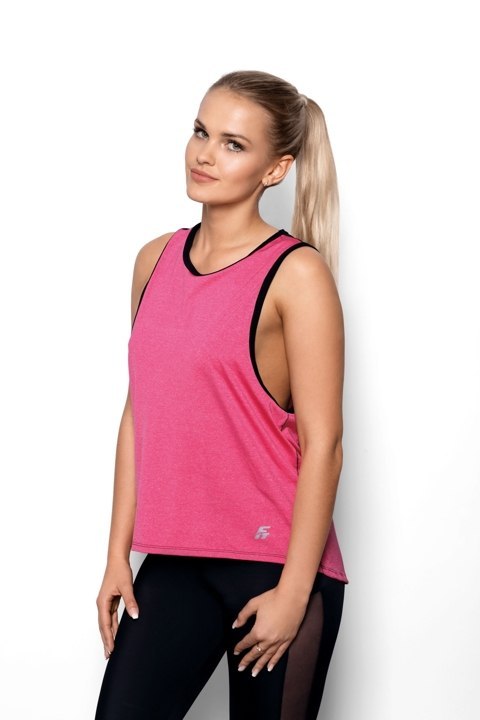 Koszulka Fit Abel Różowo-czarna Różowo-Czarny L Koszulka Fit Abel Różowo-czarna Różowo-Czarny L