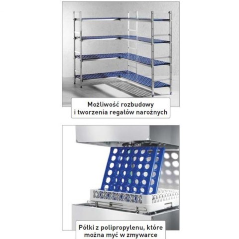 Regał magazynowy gastronomiczny do kuchni aluminiowy na pojemniki GN1/1 szer. 112cm Hendi Regał magazynowy gastronomiczny do kuchni aluminiowy na pojemniki GN1/1 szer. 112cm Hendi