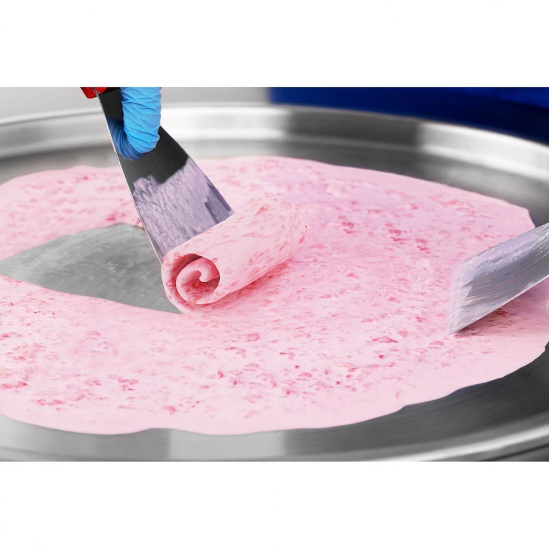 Maszyna płyta mrożąca do lodów tajskich na kółkach śr. 50 cm 230 V 1150 W 6x GN Royal Catering Maszyna płyta mrożąca do lodów tajskich na kółkach śr. 50 cm 230 V 1150 W 6x GN Royal Catering