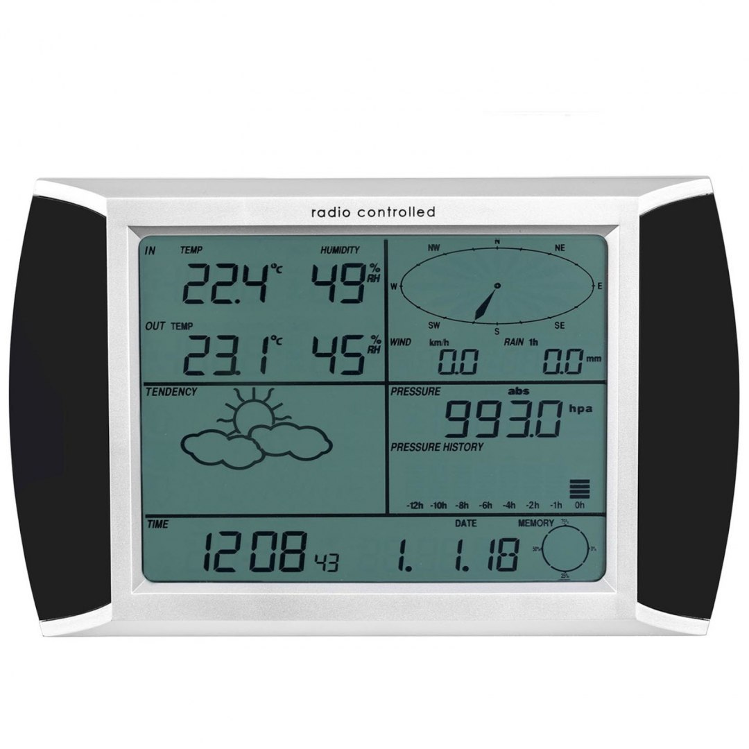 Bezprzewodowa stacja meteorologiczna pogodowa solarna 11 zjawisk LCD USB 100m Steinberg Systems Bezprzewodowa stacja meteorologiczna pogodowa solarna 11 zjawisk LCD USB 100m Steinberg Systems