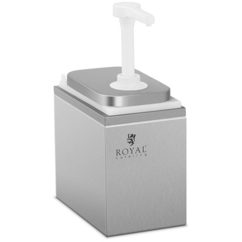 Dyspenser dozownik do sosów z pompką ze stali nierdzewnej 2 l Royal Catering Dyspenser dozownik do sosów z pompką ze stali nierdzewnej 2 l Royal Catering