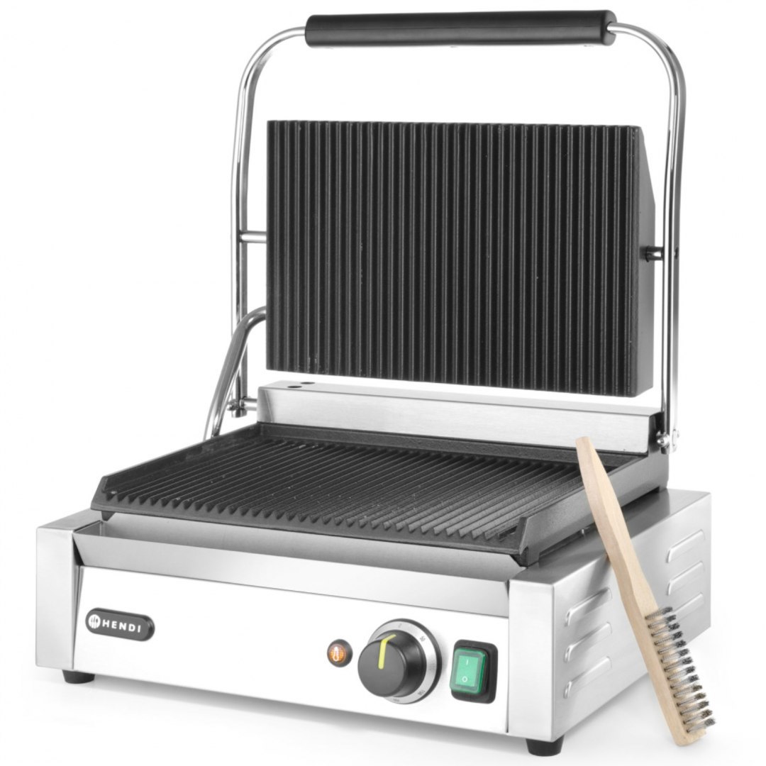 Kontakt grill kontaktowy PANINI ryflowany 2200W - Hendi 263655 Hendi Kontakt grill kontaktowy PANINI ryflowany 2200W - Hendi 263655 Hendi