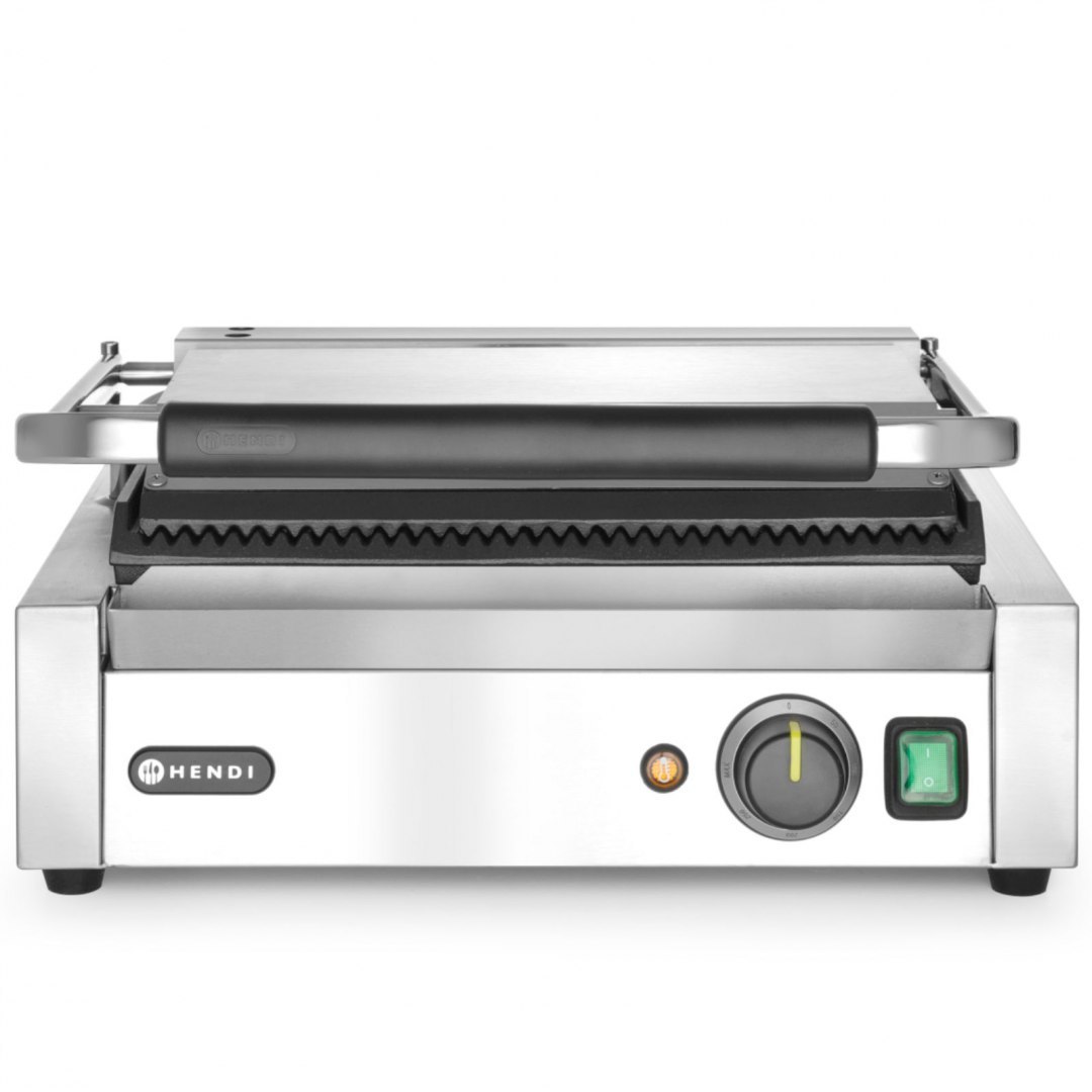Kontakt grill kontaktowy PANINI ryflowany 2200W - Hendi 263655 Hendi Kontakt grill kontaktowy PANINI ryflowany 2200W - Hendi 263655 Hendi