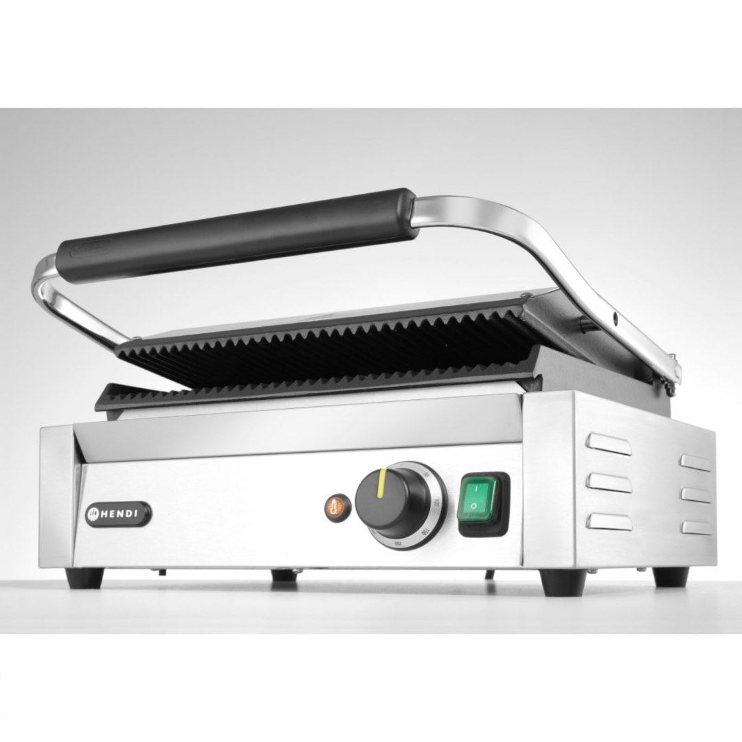 Kontakt grill kontaktowy PANINI ryflowany 2200W - Hendi 263655 Hendi Kontakt grill kontaktowy PANINI ryflowany 2200W - Hendi 263655 Hendi