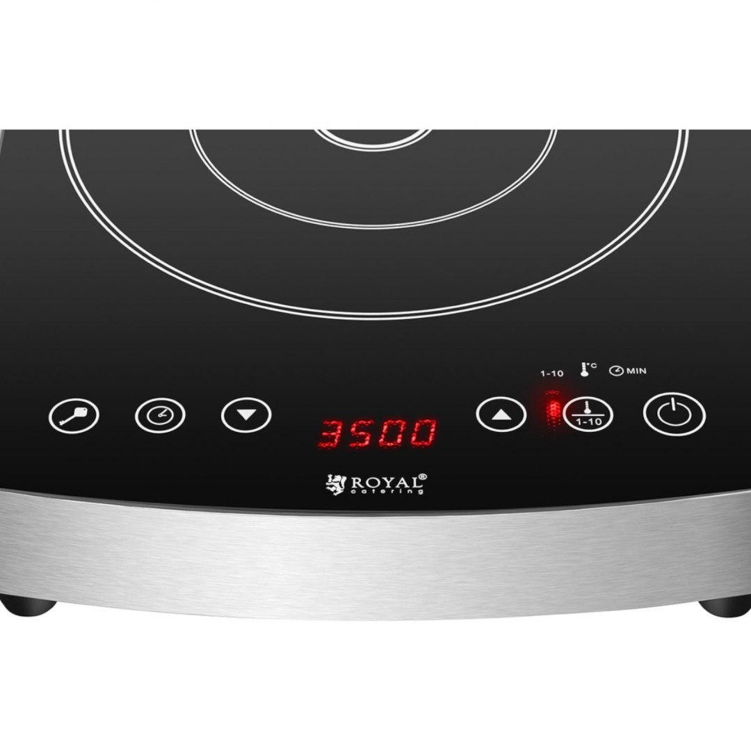 Kuchenka płyta indukcyjna nastawna 1 pole grzewcze śr. 26 cm LED 3500 W Royal Catering Kuchenka płyta indukcyjna nastawna 1 pole grzewcze śr. 26 cm LED 3500 W Royal Catering