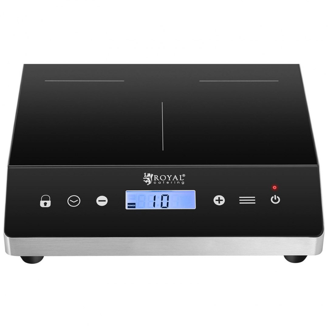 Kuchenka płyta indukcyjna przenośna 1 pole grzewcze śr. 26 cm LCD 3500 W Royal Catering Kuchenka płyta indukcyjna przenośna 1 pole grzewcze śr. 26 cm LCD 3500 W Royal Catering