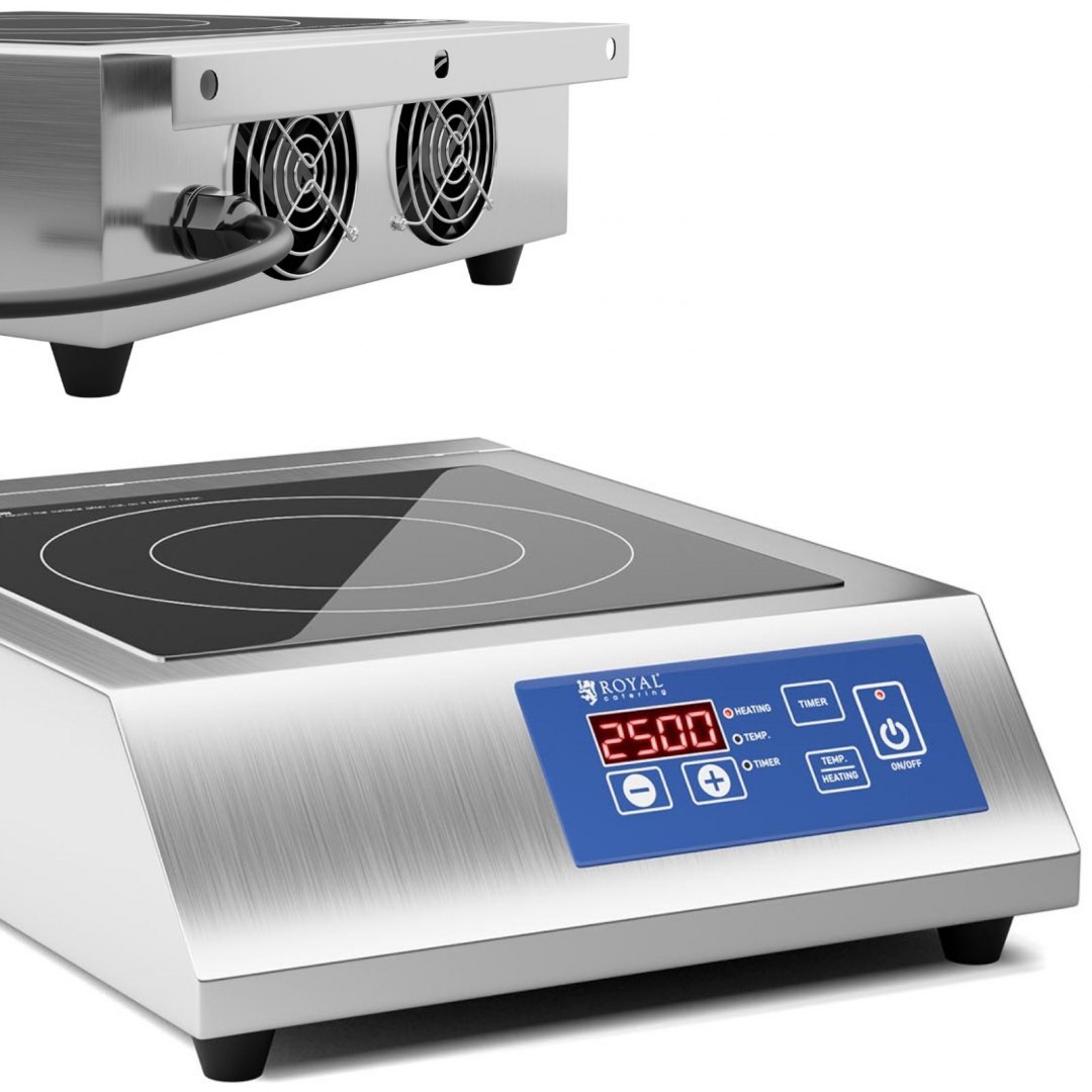 Kuchenka płyta indukcyjna przenośna 1 pole grzewcze śr. 26 cm LED 3500 W Royal Catering Kuchenka płyta indukcyjna przenośna 1 pole grzewcze śr. 26 cm LED 3500 W Royal Catering