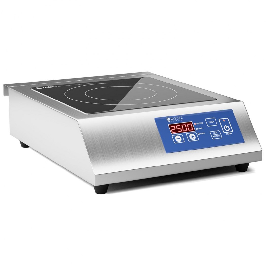 Kuchenka płyta indukcyjna przenośna 1 pole grzewcze śr. 26 cm LED 3500 W Royal Catering Kuchenka płyta indukcyjna przenośna 1 pole grzewcze śr. 26 cm LED 3500 W Royal Catering