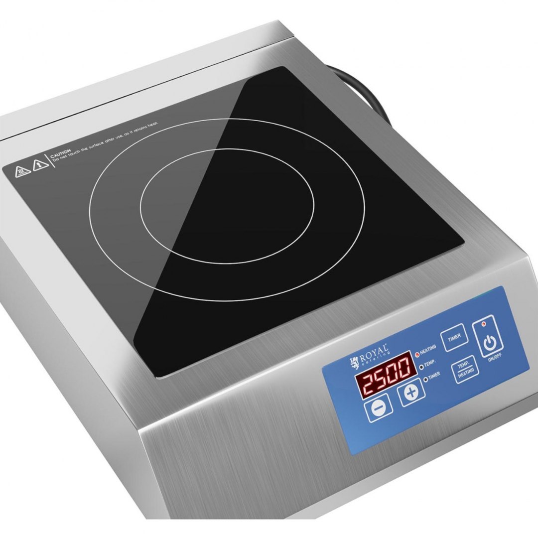 Kuchenka płyta indukcyjna przenośna 1 pole grzewcze śr. 26 cm LED 3500 W Royal Catering Kuchenka płyta indukcyjna przenośna 1 pole grzewcze śr. 26 cm LED 3500 W Royal Catering