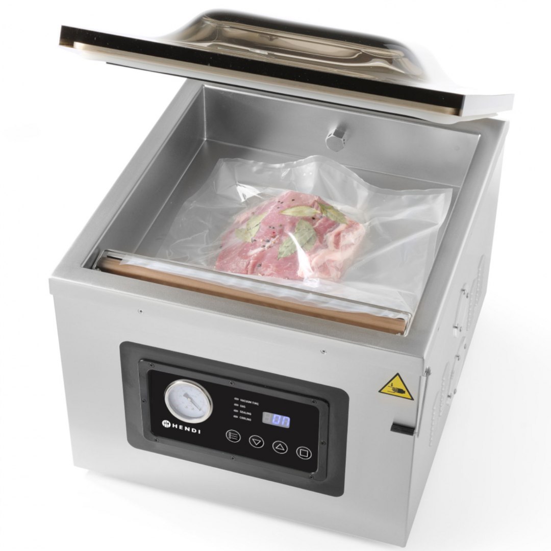 Pakowarka próżniowa komorowa z pompą olejową 410mm 1000W PROFI LINE 410 Hendi 201442 Hendi Pakowarka próżniowa komorowa z pompą olejową 410mm 1000W PROFI LINE 410 Hendi 201442 Hendi