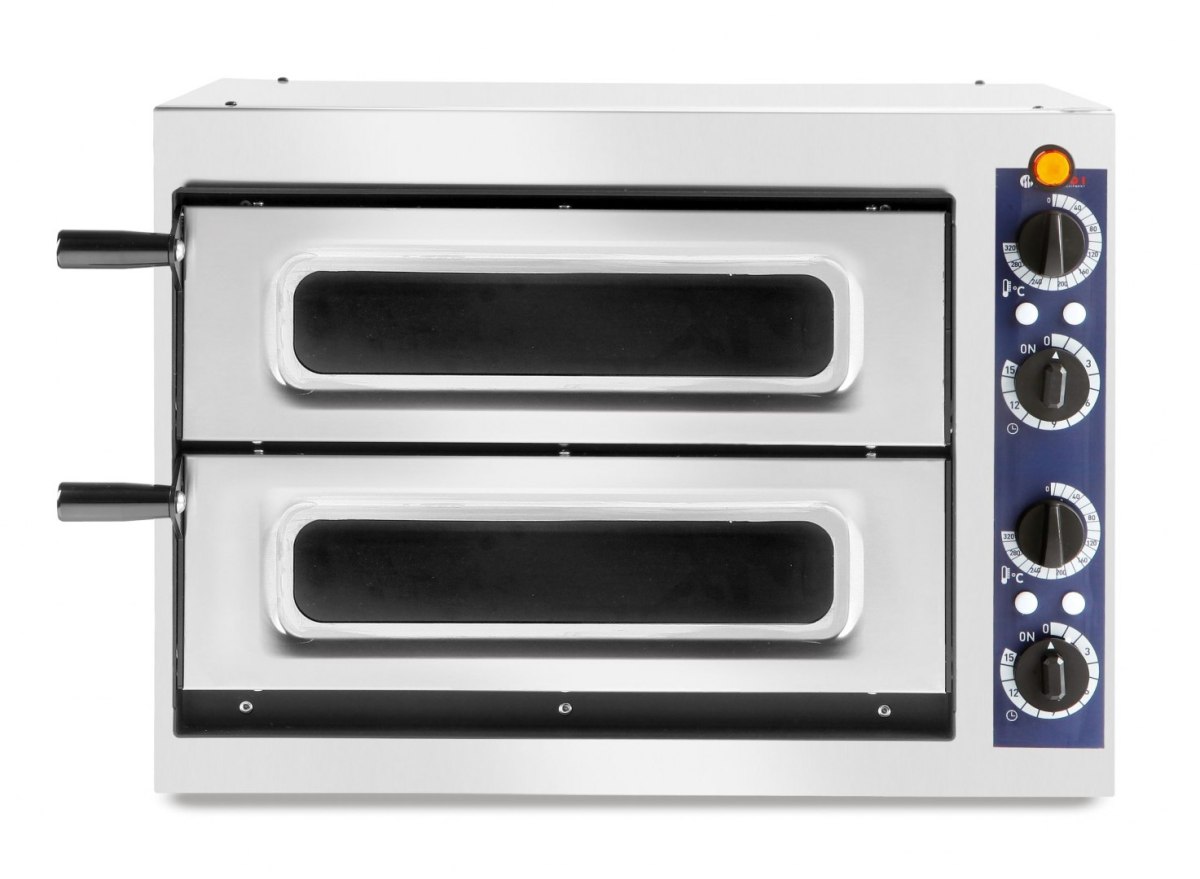 Piec do pizzy podwójny Basic Vetro 2/40 2 pizze 2400W - Hendi 226674 Hendi Piec do pizzy podwójny Basic Vetro 2/40 2 pizze 2400W - Hendi 226674 Hendi