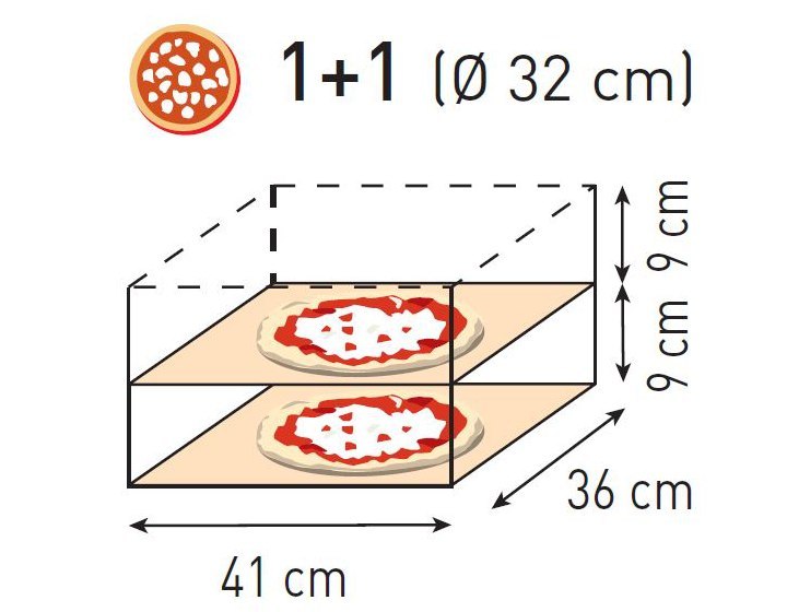 Piec do pizzy podwójny Basic Vetro 2/40 2 pizze 2400W - Hendi 226674 Hendi