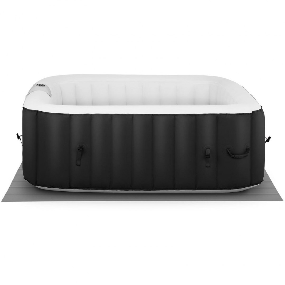 Jacuzzi ogrodowe dmuchane z masażem 4 osobowe 42C 600 l czarno-białe UNIPRODO Jacuzzi ogrodowe dmuchane z masażem 4 osobowe 42C 600 l czarno-białe UNIPRODO
