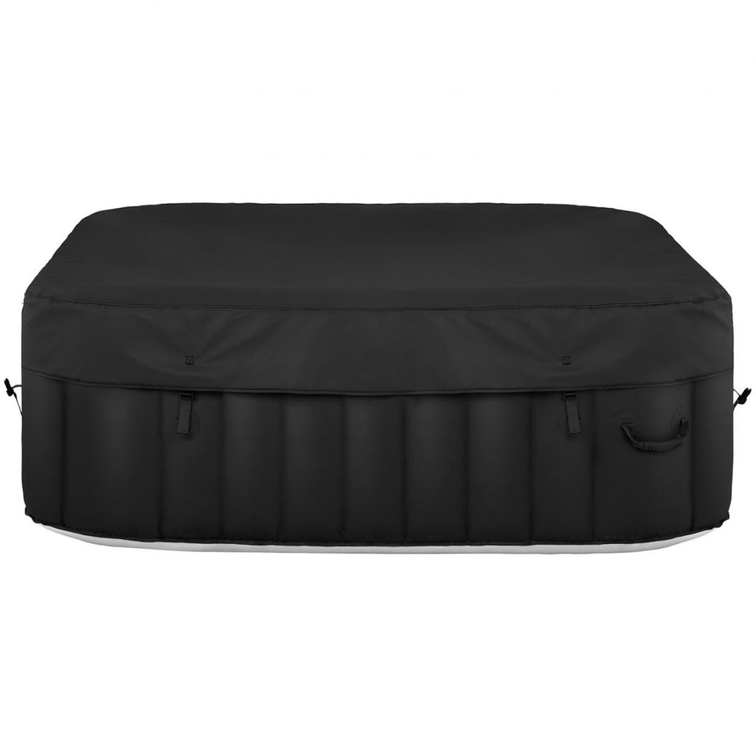 Jacuzzi ogrodowe dmuchane z masażem 4 osobowe 42C 600 l czarno-białe UNIPRODO Jacuzzi ogrodowe dmuchane z masażem 4 osobowe 42C 600 l czarno-białe UNIPRODO