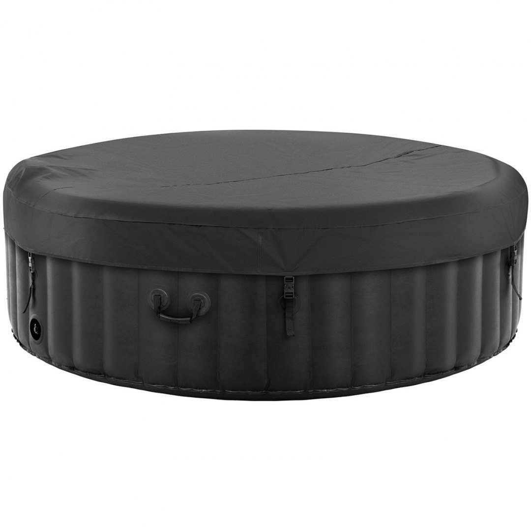 Jacuzzi ogrodowe dmuchane z masażem 6 osobowe 42C 1000 l czarne UNIPRODO Jacuzzi ogrodowe dmuchane z masażem 6 osobowe 42C 1000 l czarne UNIPRODO