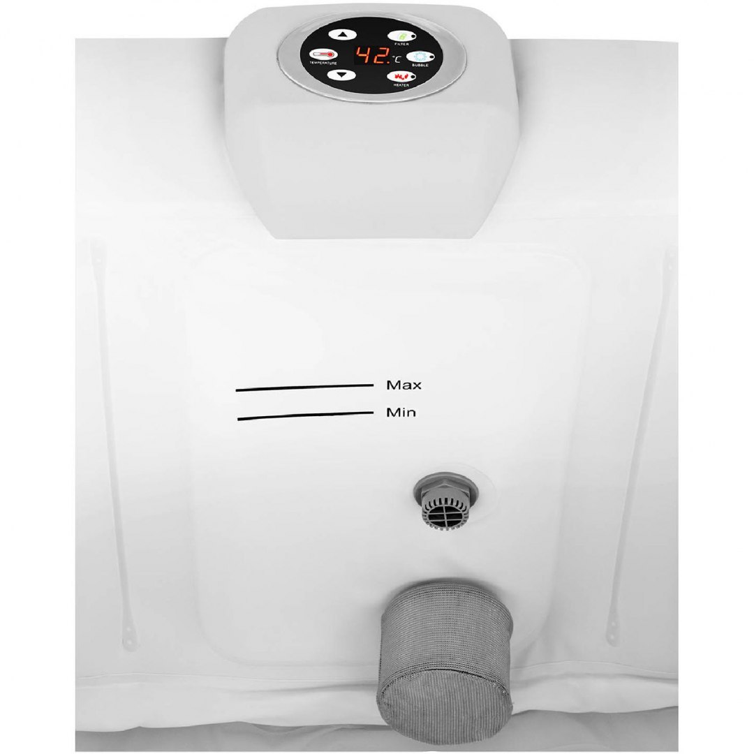 Jacuzzi ogrodowe dmuchane z masażem 6 osobowe 42C 900 l czarne UNIPRODO Jacuzzi ogrodowe dmuchane z masażem 6 osobowe 42C 900 l czarne UNIPRODO