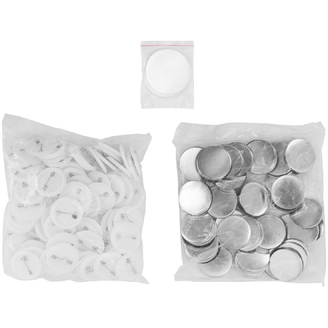 Maszynka do przypinek buttonów pinów zestaw 100 szt. śr. 37 mm czarna UNIPRODO Maszynka do przypinek buttonów pinów zestaw 100 szt. śr. 37 mm czarna UNIPRODO