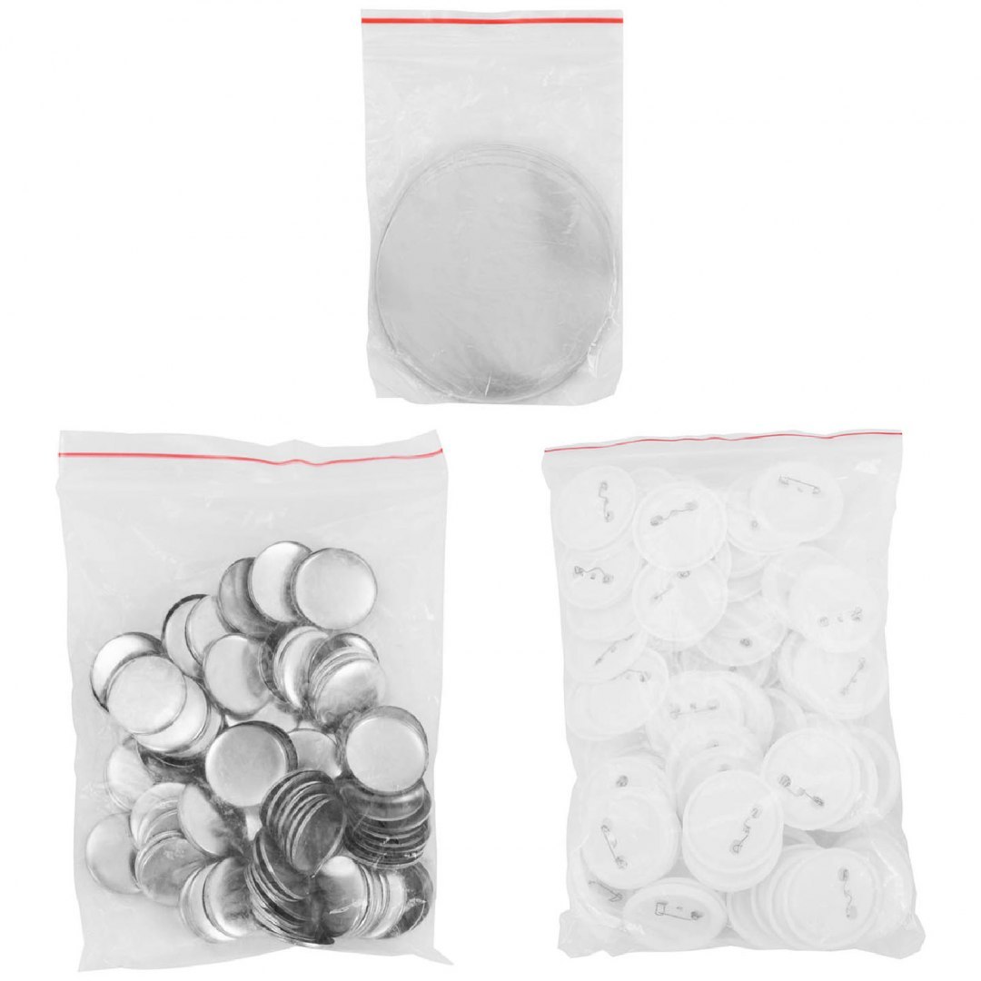 Maszynka do przypinek buttonów pinów zestaw 100 szt. śr. 58 mm czarna UNIPRODO Maszynka do przypinek buttonów pinów zestaw 100 szt. śr. 58 mm czarna UNIPRODO