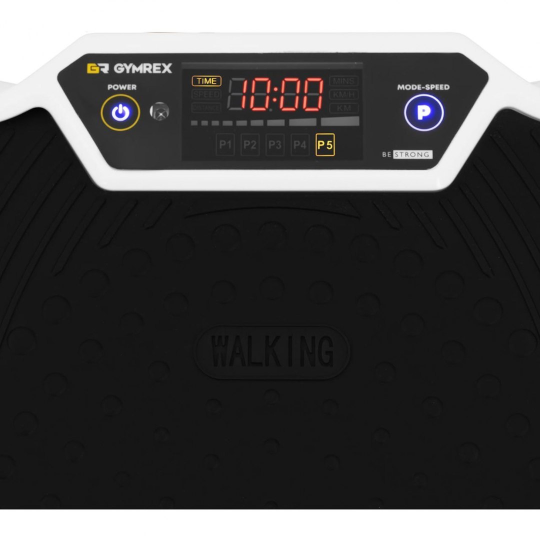 Platforma mata wibracyjna do ćwiczeń fitness z pilotem i linkami 3 strefy treningowe do 120 kg GYMREX Platforma mata wibracyjna do ćwiczeń fitness z pilotem i linkami 3 strefy treningowe do 120 kg GYMREX