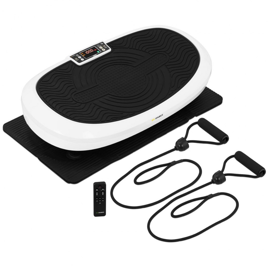 Platforma mata wibracyjna do ćwiczeń fitness z pilotem i linkami 7 funkcji do 120 kg GYMREX Platforma mata wibracyjna do ćwiczeń fitness z pilotem i linkami 7 funkcji do 120 kg GYMREX