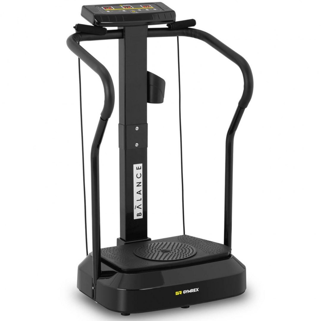 Platforma mata wibracyjna domowa do ćwiczeń fitness do 120 kg + twister GYMREX Platforma mata wibracyjna domowa do ćwiczeń fitness do 120 kg + twister GYMREX