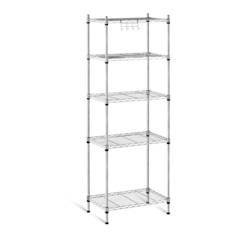Regał magazynowy druciany ażurowy kolor szary 150x55x35cm do 150kg Royal Catering