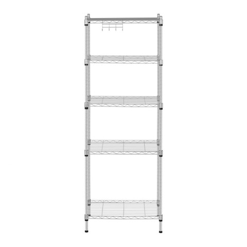 Regał magazynowy druciany ażurowy kolor szary 150x55x35cm do 150kg Royal Catering Regał magazynowy druciany ażurowy kolor szary 150x55x35cm do 150kg Royal Catering