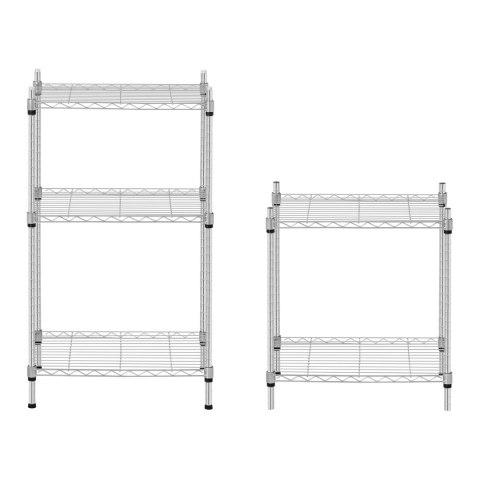 Regał magazynowy druciany ażurowy kolor szary 150x55x35cm do 150kg Royal Catering Regał magazynowy druciany ażurowy kolor szary 150x55x35cm do 150kg Royal Catering