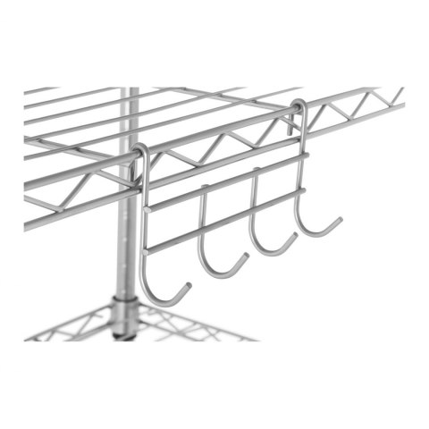 Regał magazynowy druciany ażurowy kolor szary 150x55x35cm do 150kg Royal Catering Regał magazynowy druciany ażurowy kolor szary 150x55x35cm do 150kg Royal Catering