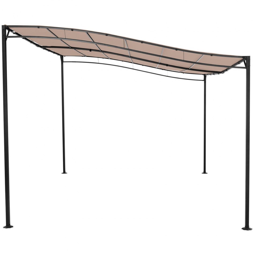 Zadaszenie ogrodowe altana wolnostojąca 4 x 3 x 2.5 m beżowa UNIPRODO Zadaszenie ogrodowe altana wolnostojąca 4 x 3 x 2.5 m beżowa UNIPRODO