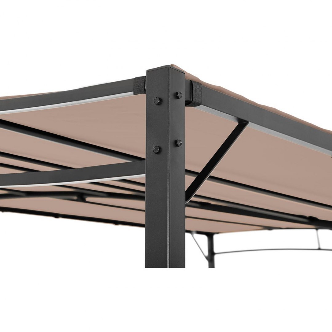 Zadaszenie ogrodowe altana wolnostojąca 4 x 3 x 2.5 m beżowa UNIPRODO Zadaszenie ogrodowe altana wolnostojąca 4 x 3 x 2.5 m beżowa UNIPRODO
