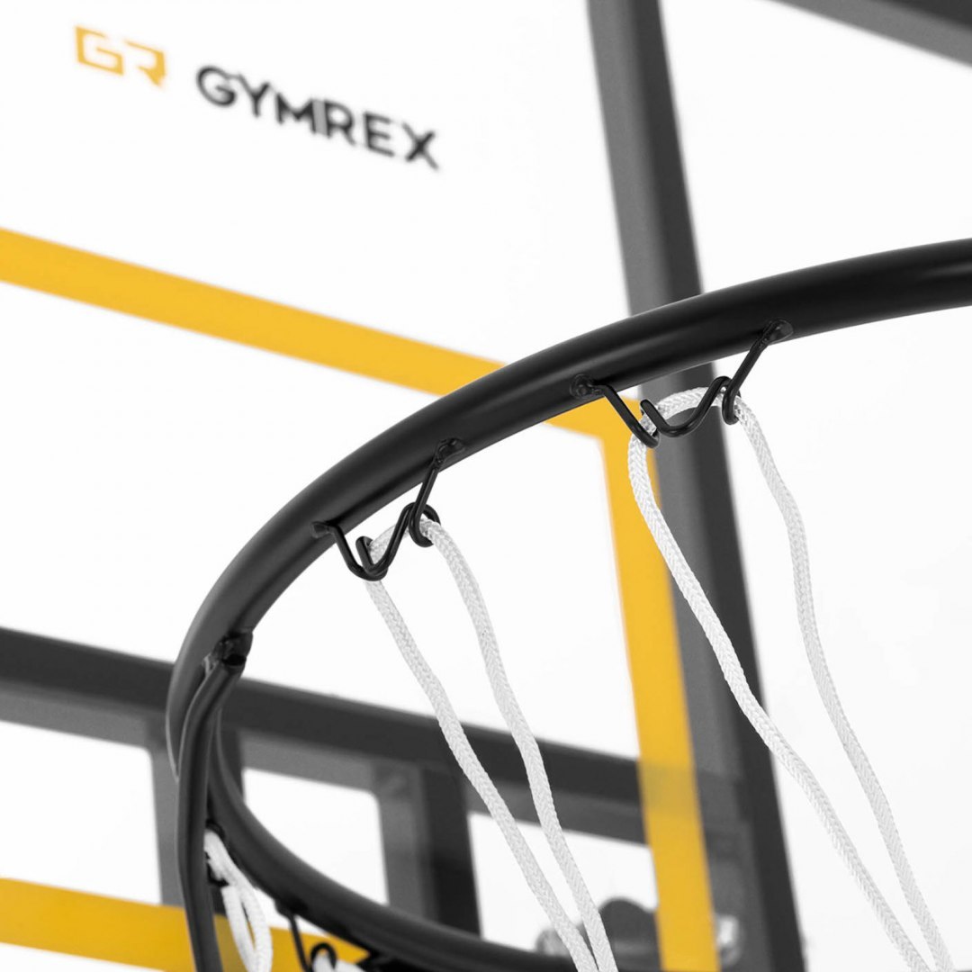 Zestaw kosz do koszykówki mobilny regulowany na stojaku wys. 230-305 cm GYMREX Zestaw kosz do koszykówki mobilny regulowany na stojaku wys. 230-305 cm GYMREX