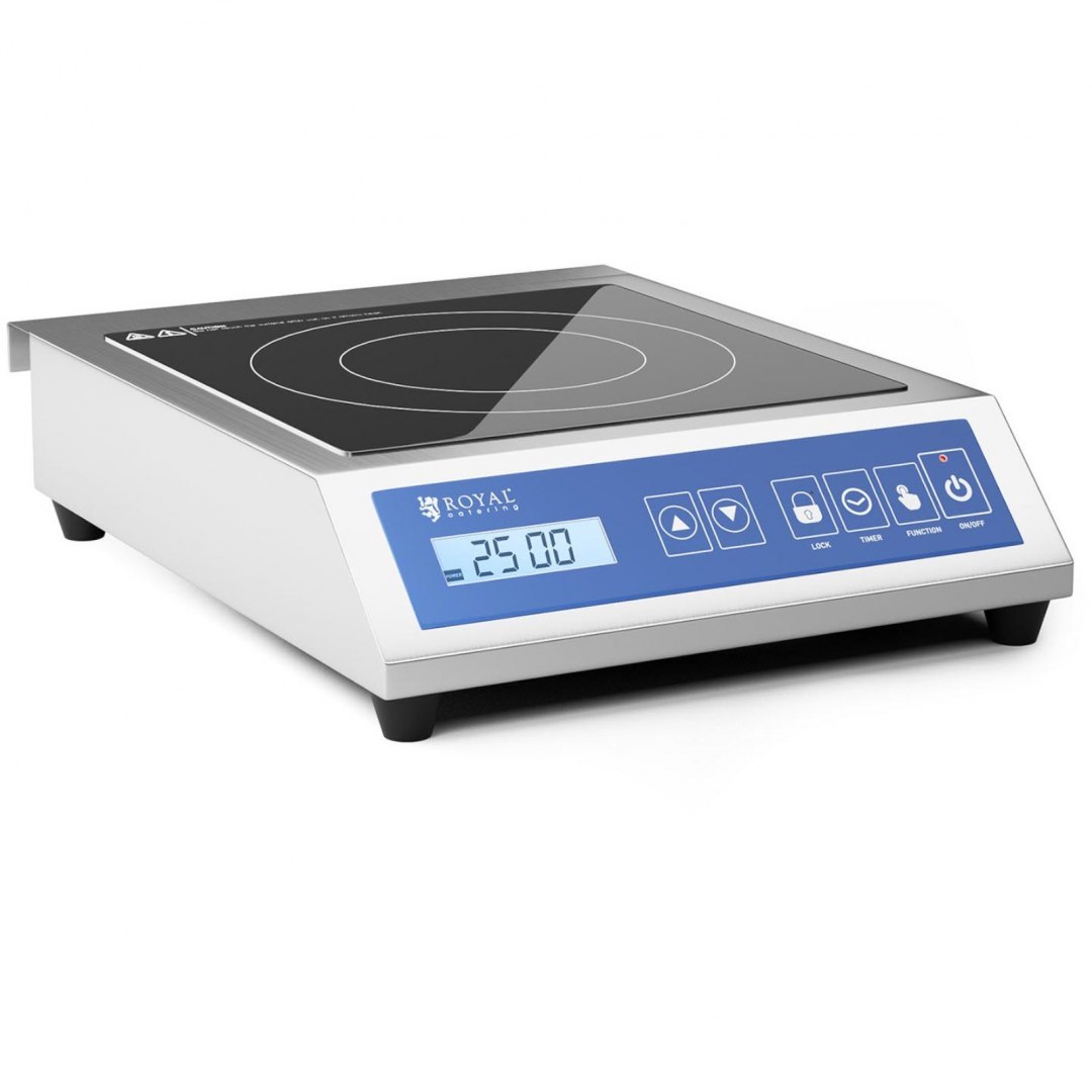 Kuchenka płyta indukcyjna przenośna 1 pole grzewcze śr. 28 cm LCD 3500 W Royal Catering Kuchenka płyta indukcyjna przenośna 1 pole grzewcze śr. 28 cm LCD 3500 W Royal Catering