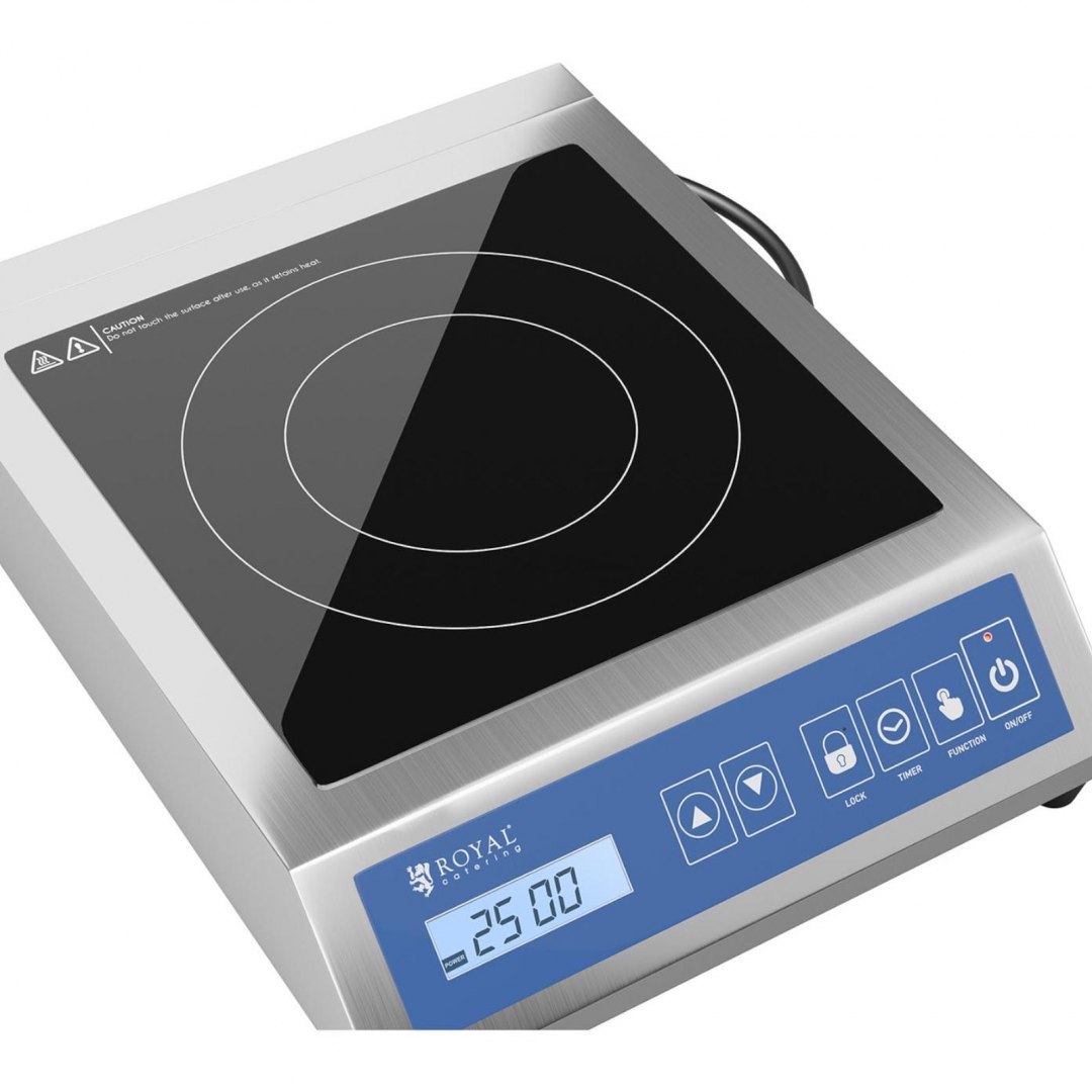 Kuchenka płyta indukcyjna przenośna 1 pole grzewcze śr. 28 cm LCD 3500 W Royal Catering Kuchenka płyta indukcyjna przenośna 1 pole grzewcze śr. 28 cm LCD 3500 W Royal Catering