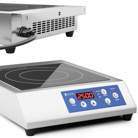 Kuchenka płyta indukcyjna nastawna 1 pole grzewcze śr. 28 cm LED 3500 W Royal Catering Kuchenka płyta indukcyjna nastawna 1 pole grzewcze śr. 28 cm LED 3500 W Royal Catering