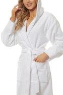Szlafrok kąpielowy damski krótki w kolorze białym rozmiar XL