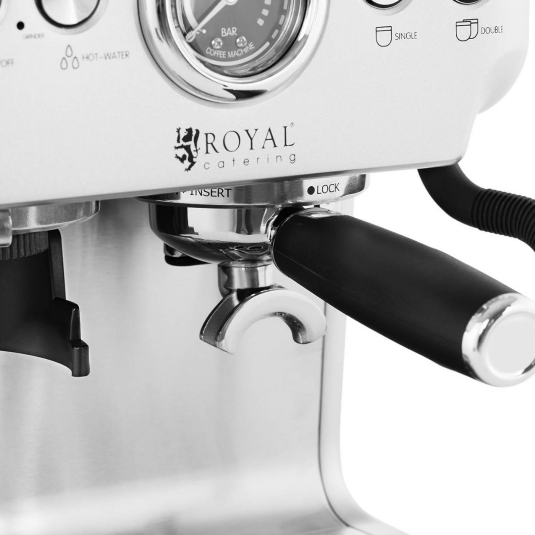 Ekspres do kawy ciśnieniowy stalowy Royal Catering 20 bar 2.5 l 1450 W Royal Catering Ekspres do kawy ciśnieniowy stalowy Royal Catering 20 bar 2.5 l 1450 W Royal Catering